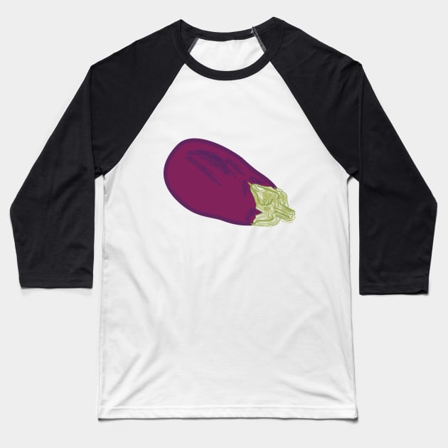 big eggplant / aubergine Baseball T-Shirt by daidai